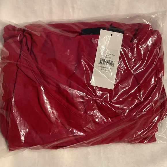 Evans 26/28W Persian Red Frill Hem Maxi Dress Q20.10 - Picture 5 of 6